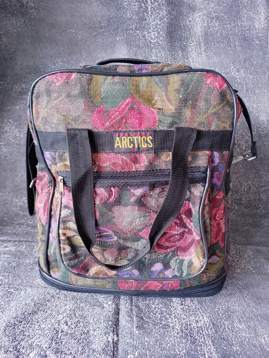 Vintage Handbags - Vintage ARCTICS USA Floral Tote Travel Bag - Expandable